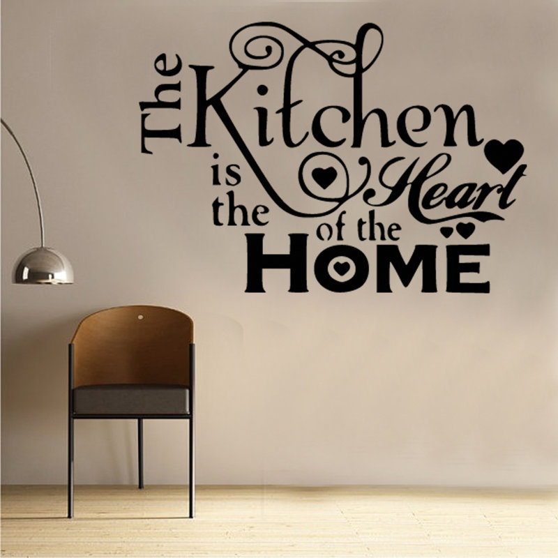 Kult Kanvas Kitchen Heart Of Home Wall Sticker Wayfair Co Uk Kitchen Heart Of Home Wall Sticker