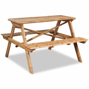 Euclid Wooden Picnic Bench By Bay Isle Home