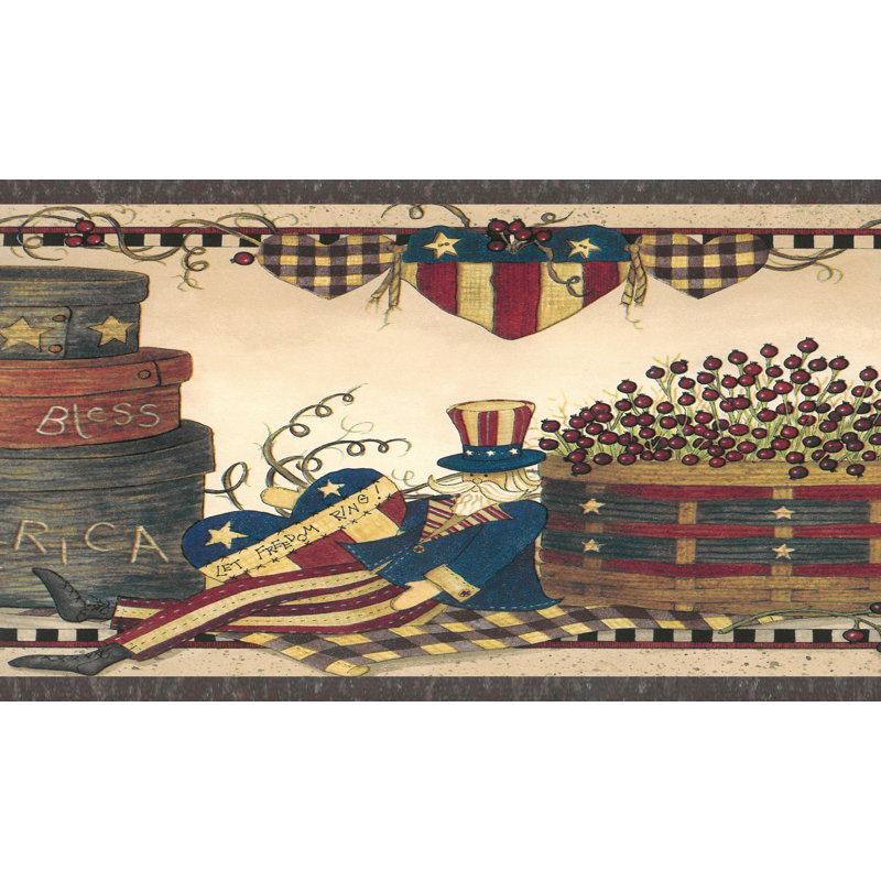 August Grove Dolcie Patriotic American Flag Angel Stars Freedom 15