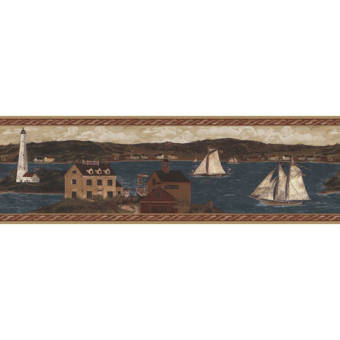 Breakwater Bay Alayna Lighthouse 15 L X 6 88 W Wallpaper Border