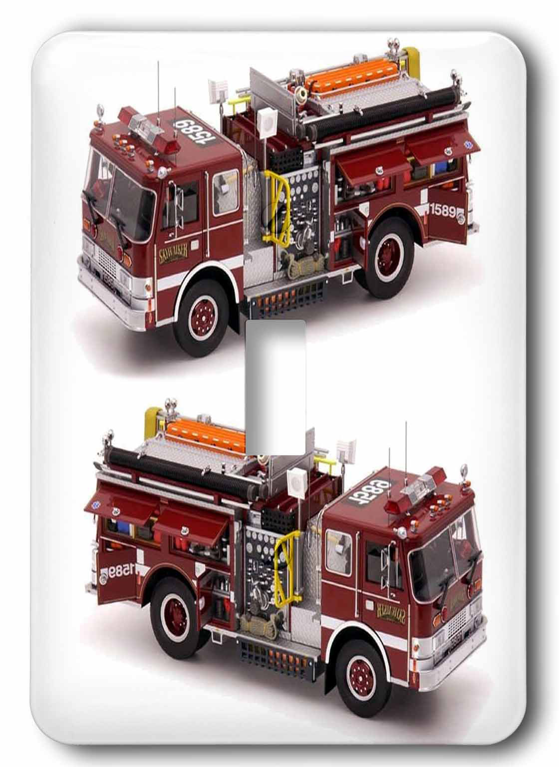 3drose Fire Truck 1 Gang Toggle Light Switch Wall Plate Wayfair