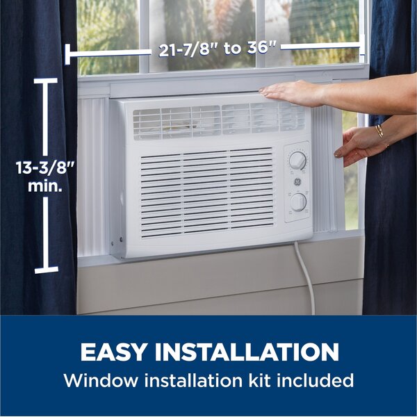 GE Appliances 5050 BTU Window Air Conditioner for 150 Square Feet Sq ...