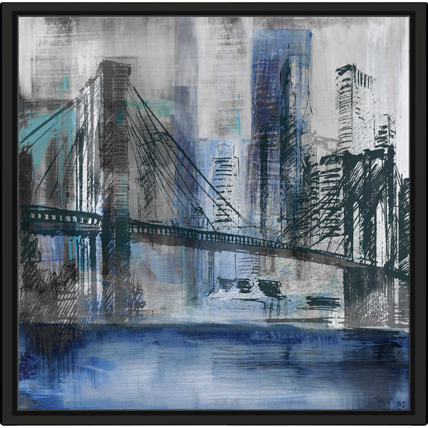 Williston Forge Brooklyn Bridge Framed Acrylic Painting Print On
