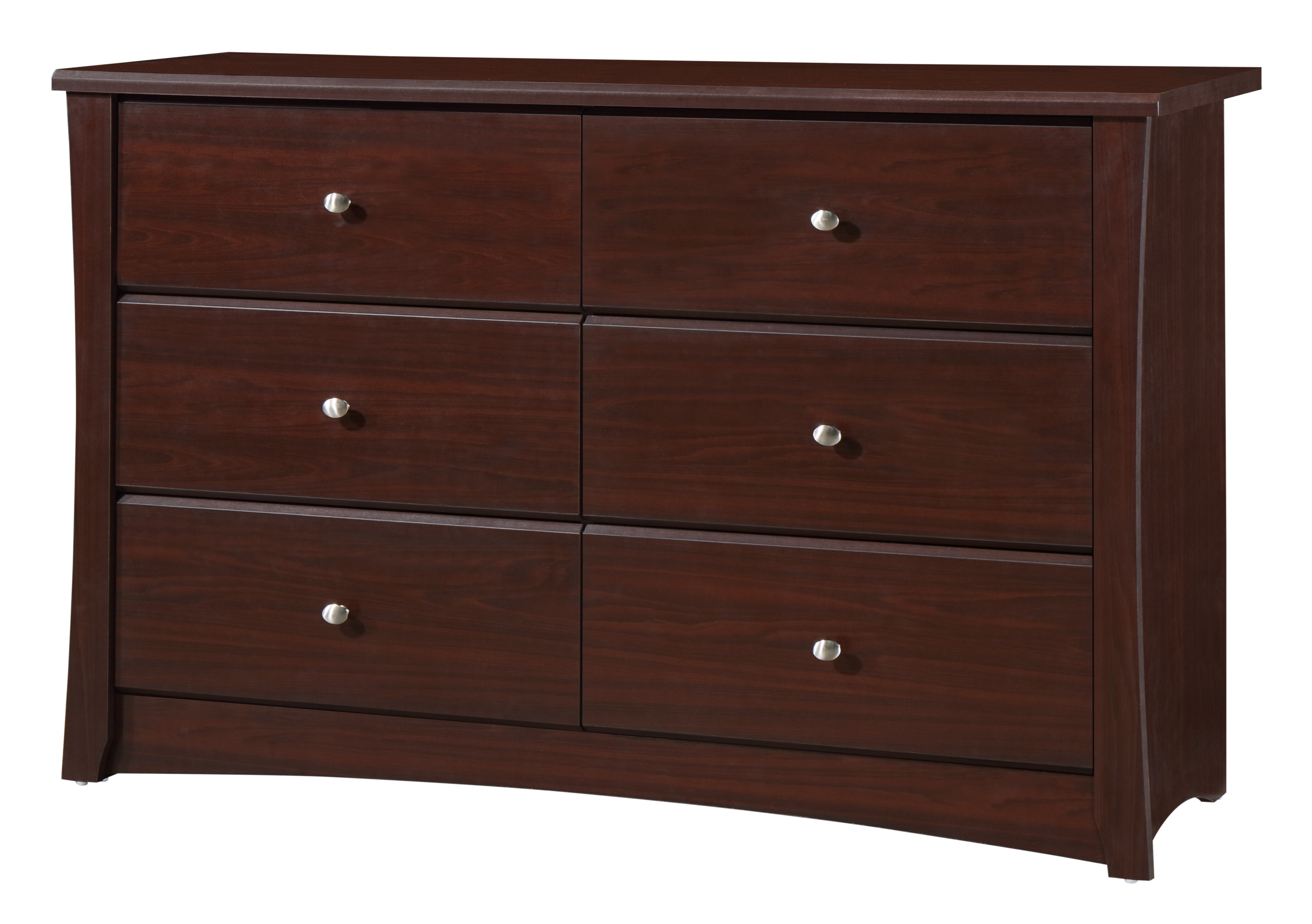 crescent 6 drawer double dresser