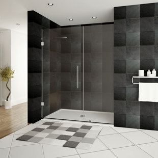 54 Inch Shower Door Wayfair Ultra E 54 X 72 Hinged Shower Doors With Side Panel