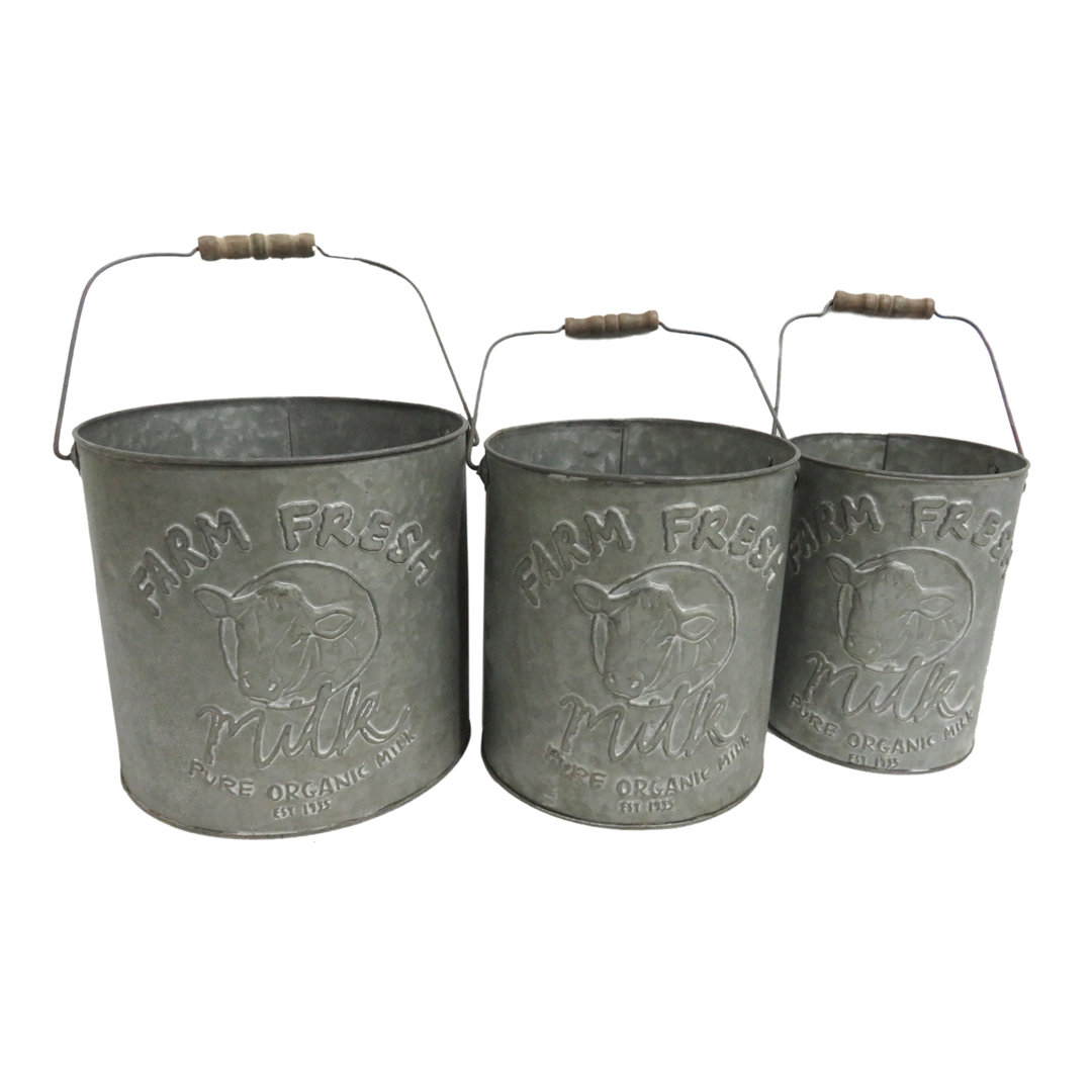 Brambly Cottage Eimer-Set aus Metall