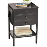 hafley three drawer end table