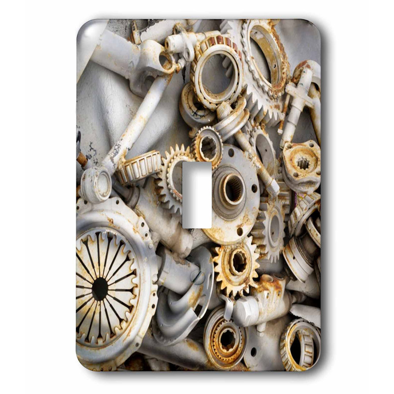 Steampunk Rusty Parts 1 Gang Toggle Light Switch Wall Plate