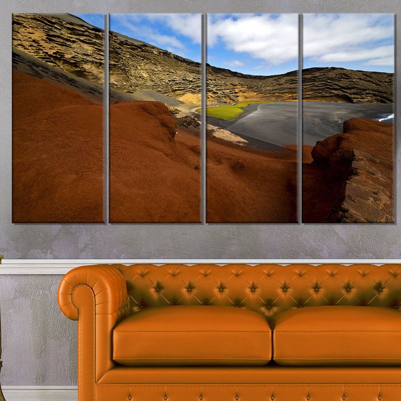 Designart In El Golfo Lanzarote Spain Musk Pond 4 Piece Photographic Print Set On Wrapped Canvas Wayfair
