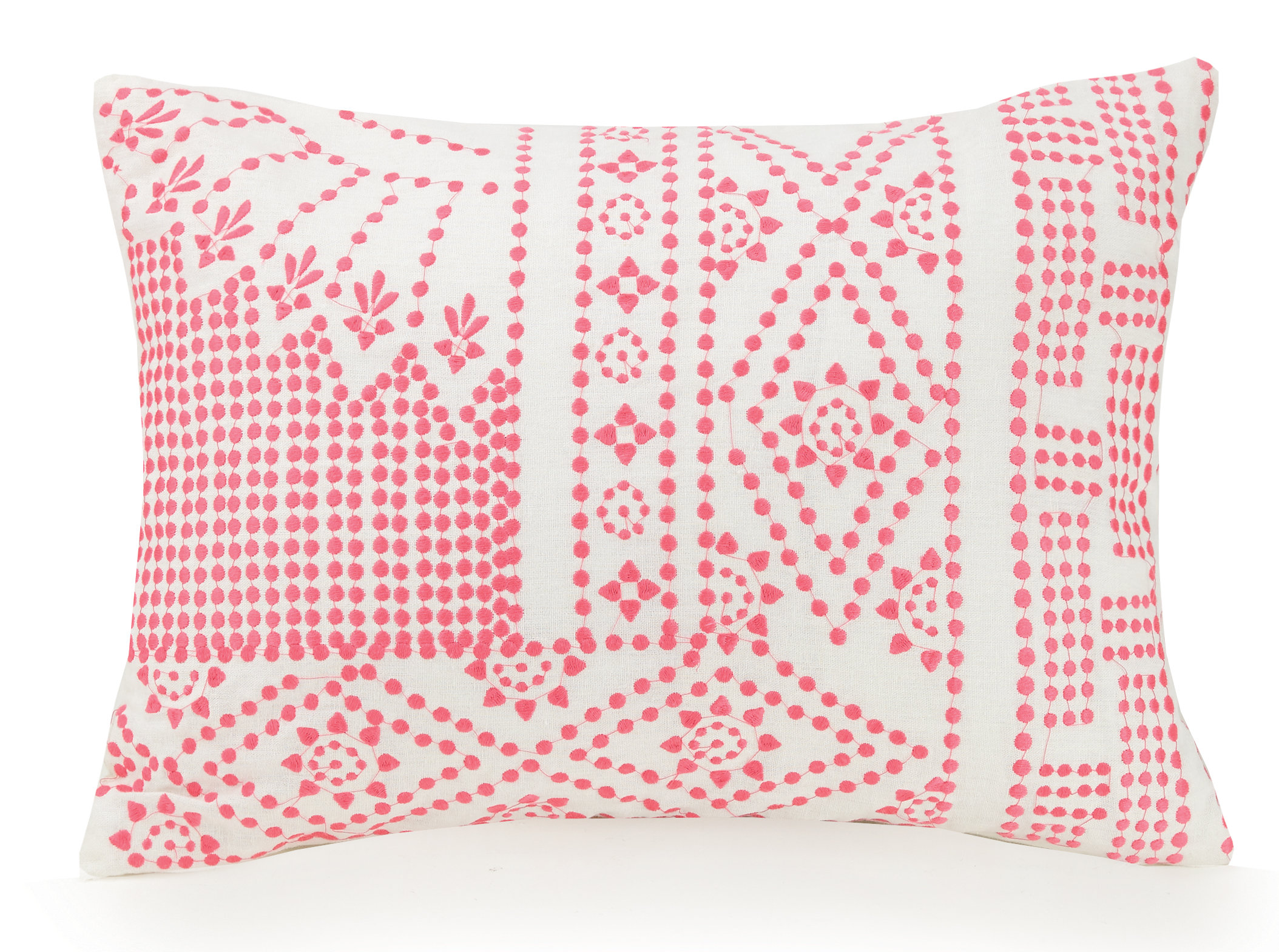 Vera Bradley Coral Floral Dotty Cotton Lumbar Pillow Reviews