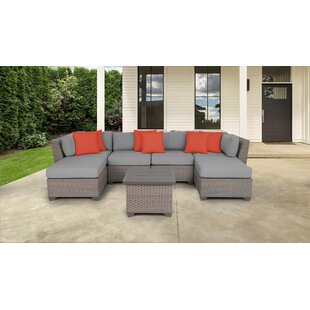 athena 7 piece patio set with fire pit