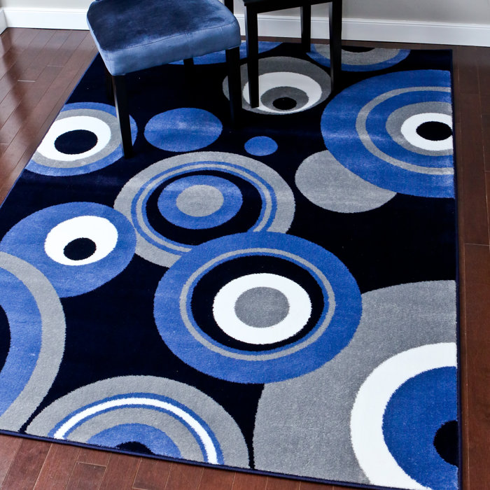 Modern Blue Gray Area Rug