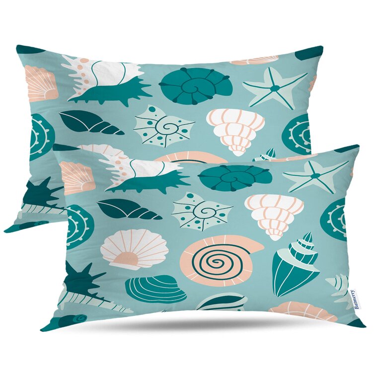 ocean beach seaside seashell starfish cushion cover cheap cute pillows 