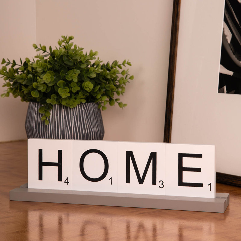 Winston Porter Franzen 5 Piece Serenity Home Letter Tile Sign Set