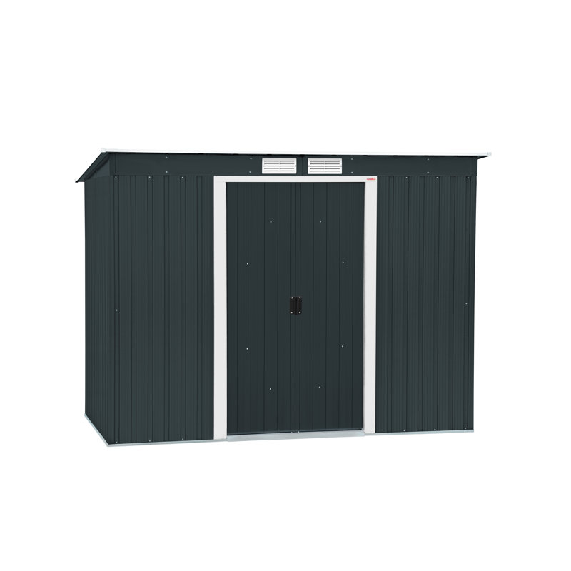 Duramax Pent 8 Ft W X 4 Ft D Metal Lean To Storage Shed Reviews Wayfair