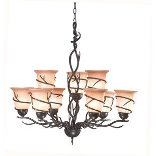 Go to store & view more images Easton 9-Light Shaded Chandelier by Loon Peak