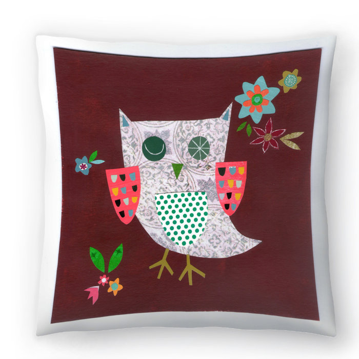 East Urban Home Liz And Kate Pope Owl Throw Pillow Wayfair Ca