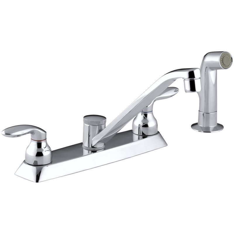 K 15253 4 Cp Kohler Coralais Double Handle Kitchen Faucet With