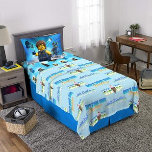 New LEGO Full Bedding Sheet Set with Comforter 5 PCS Set for Kids 