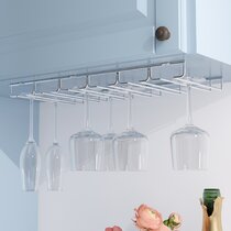 10.6inch Glass Stainless Steel Wine Rack Glass Holder Hanging Bar Hanger Shelf 
