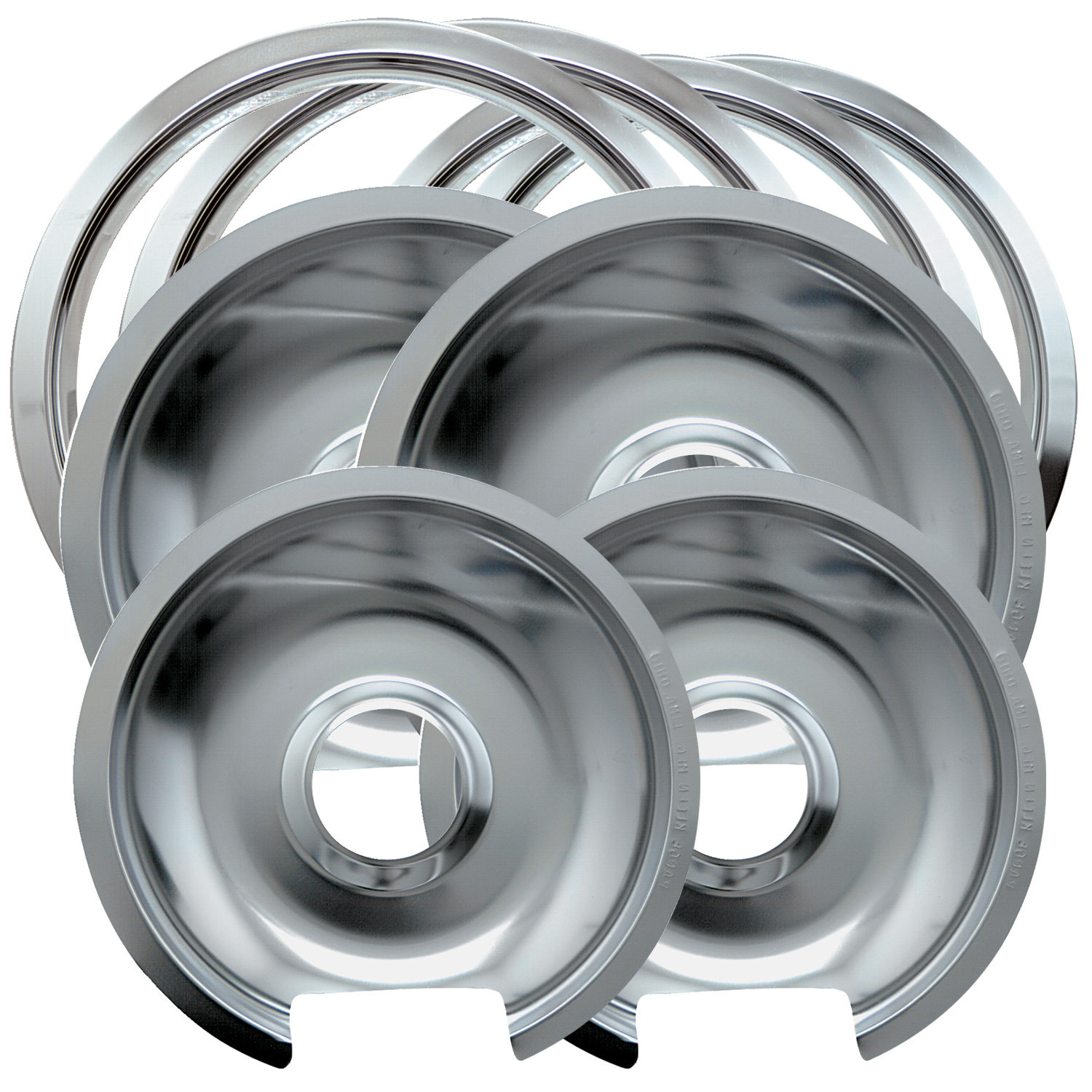 Range Kleen 8 Piece Cooktop Style D Hinged Electric Drip Pan Style D Hinged Electric Range Drip Pan