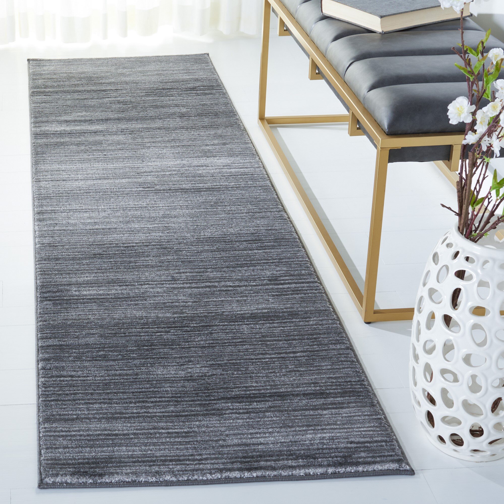 Black Grey Silver Large Rugs For Living Room Bedroom Carpet Hallway Runner Rug 