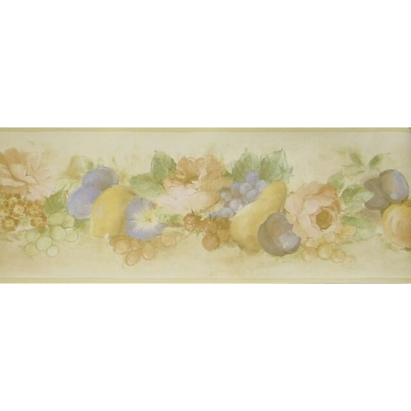 August Grove Dolcie Food Plums Grapes Pears Flowers 15 L X 7 W