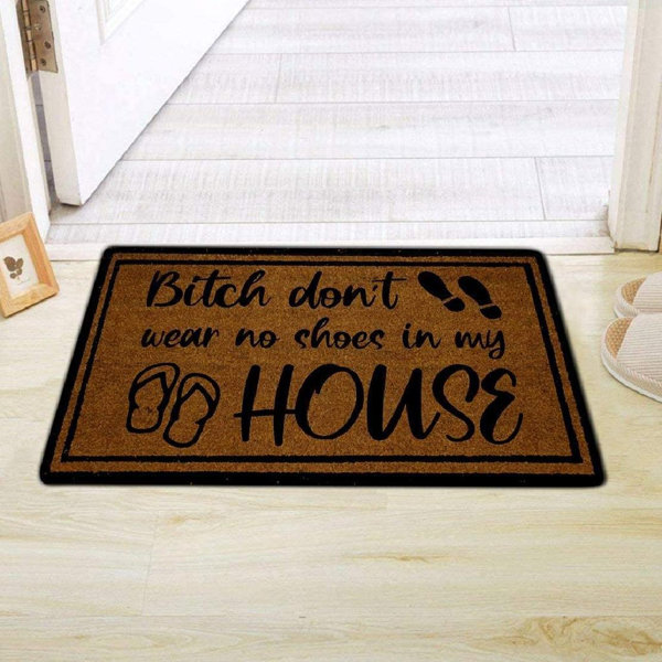 Home Welcome Words Doormat Rubber Floor Non Slip Rug Pad Creative Cushion Decor 