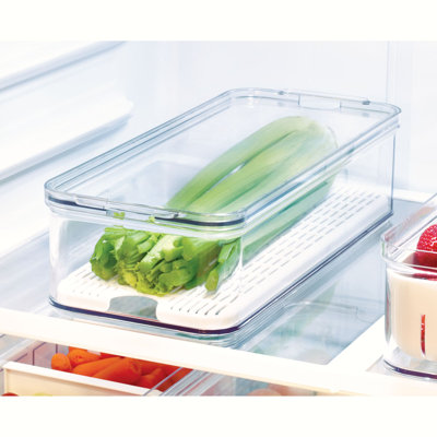 Idesign Crisp Stackable Refrigerator And Pantry Produce Food