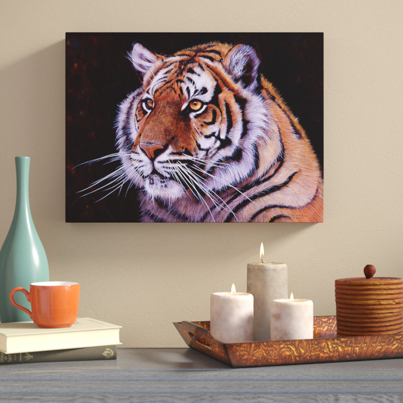 World Menagerie Bengal Tiger Portrait Acrylic Painting Print On