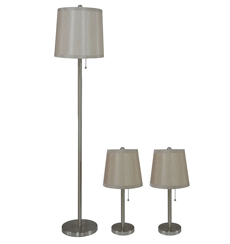 Ebern Designs Lamont 3 Piece Floor and Table Lamp Set ... (754 x 800 Pixel)