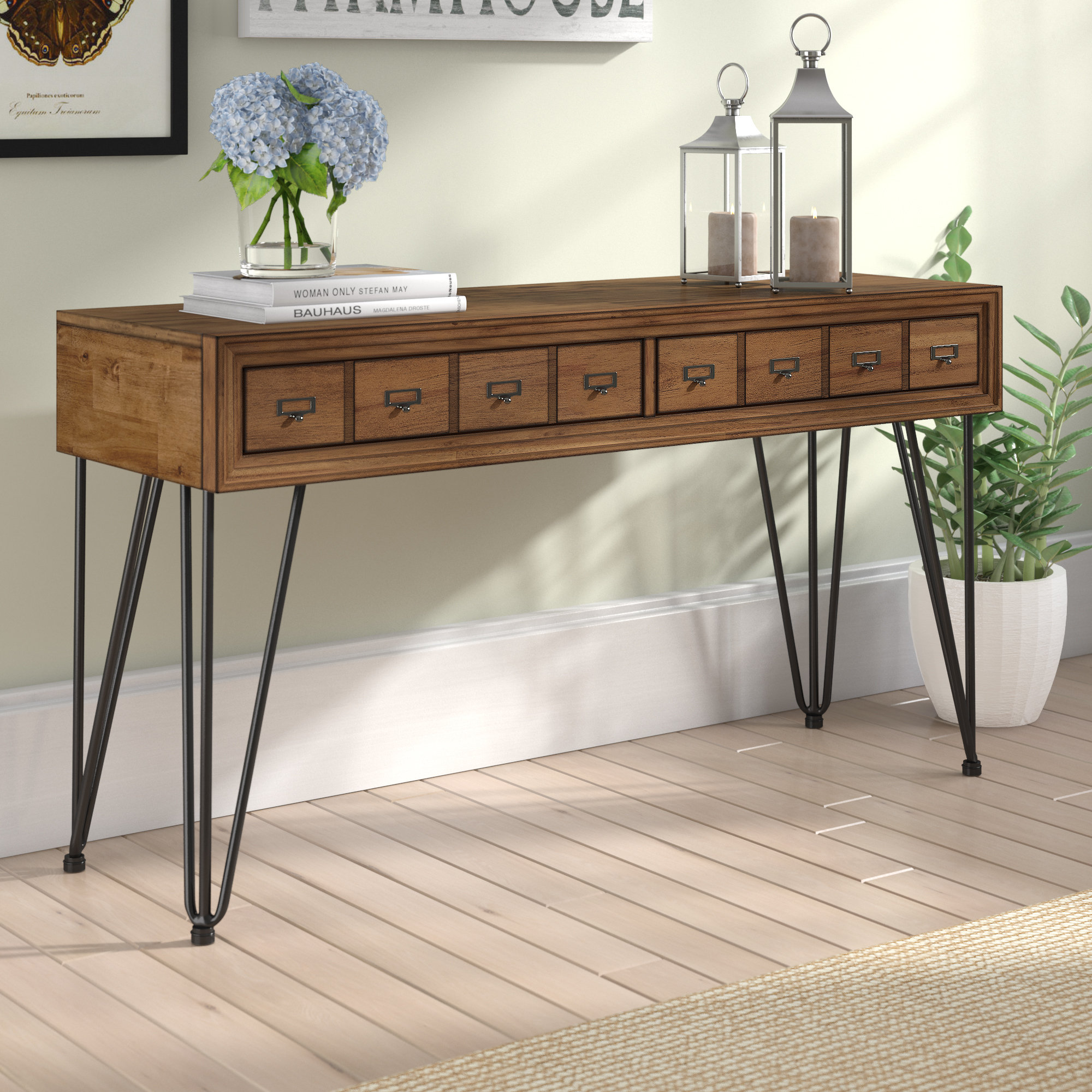 Gracie Oaks Hannerose 54'' Solid Wood Console Table & Reviews - Wayfair ...