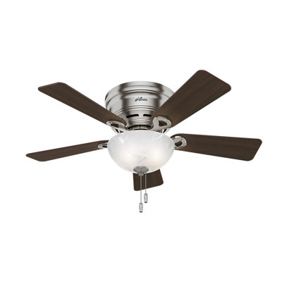 Hunter Fan 42 Haskell 5 Blade Ceiling Fan With Light Finish