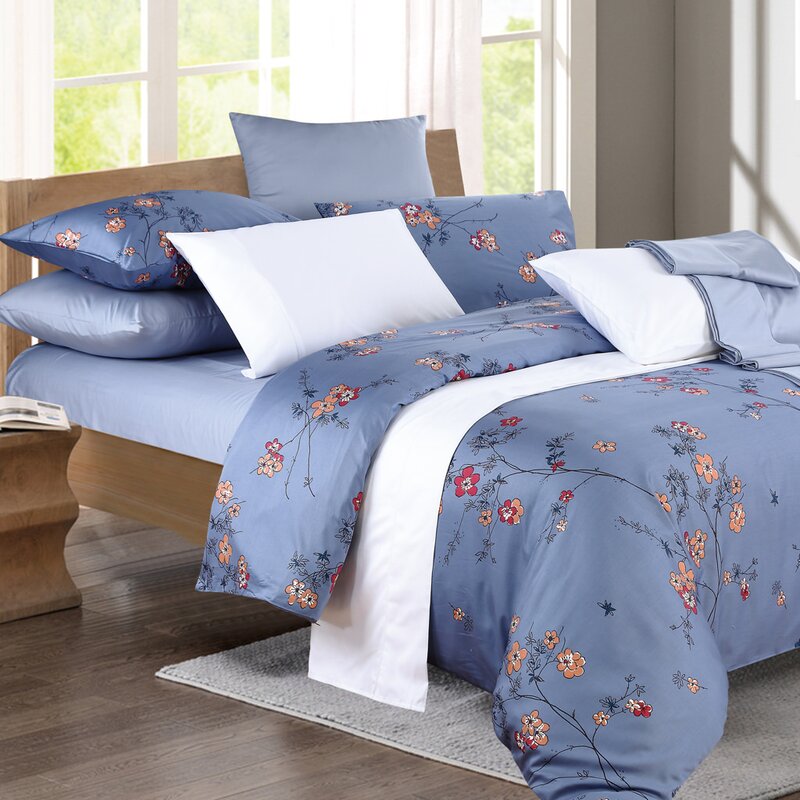 Charlton Home Hollis Reversible Duvet Cover Set Reviews Wayfair