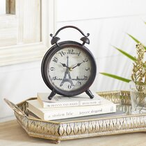 Details about   Analog Alarm Bedside Clock Metal Flamingo Country Classic Shabby Chic Farmhouse 