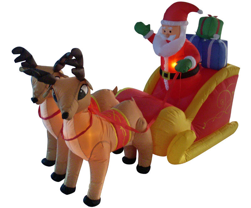 Lb International 4 Inflatable Santa Sleigh And Reindeer Lighted Lb International 4 Inflatable Santa Sleigh And Reindeer Lighted Christmas Decoration Wayfair Ca