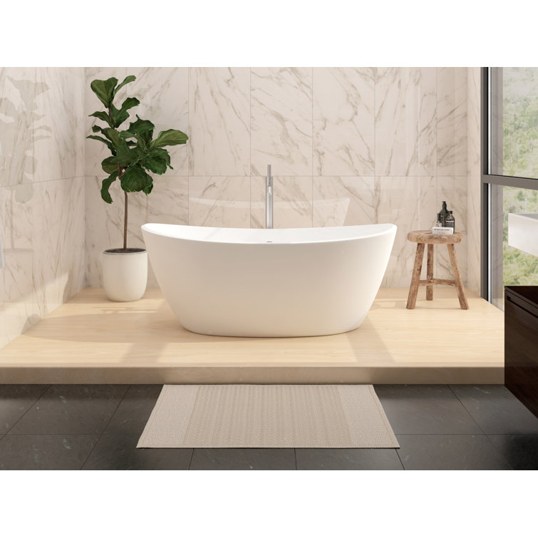 Castellousa Manhattan 59 X 33 Freestanding Soaking Solid Surface Bathtub Reviews Wayfair