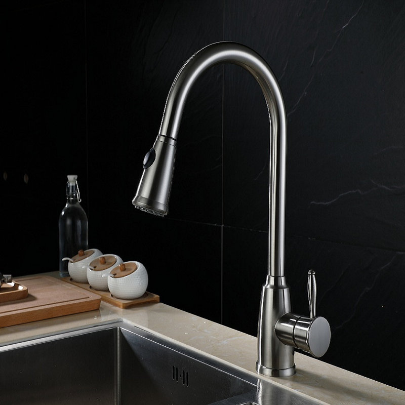 Opard Pull Down Touch Single Handle Kitchen Faucet Wayfair