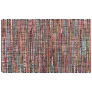 Peters Hand-Woven Red/Green Area Rug