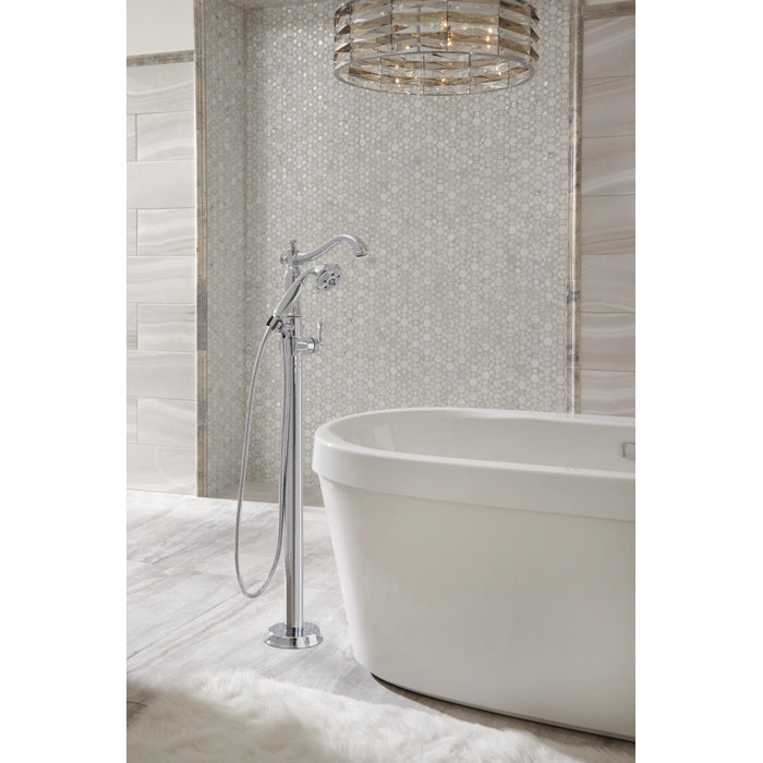 Delta Cassidy Floor Mount Freestanding Tub Filler Trim With