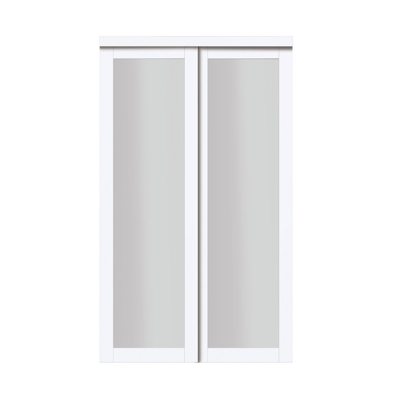 Renin Baldarassario Glass Sliding Closet Door With Installation Hardware Kit Reviews Wayfair