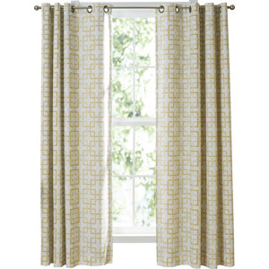 Marley Trellis Window Geometric Semi-Sheer Grommet Single Curtain Panel