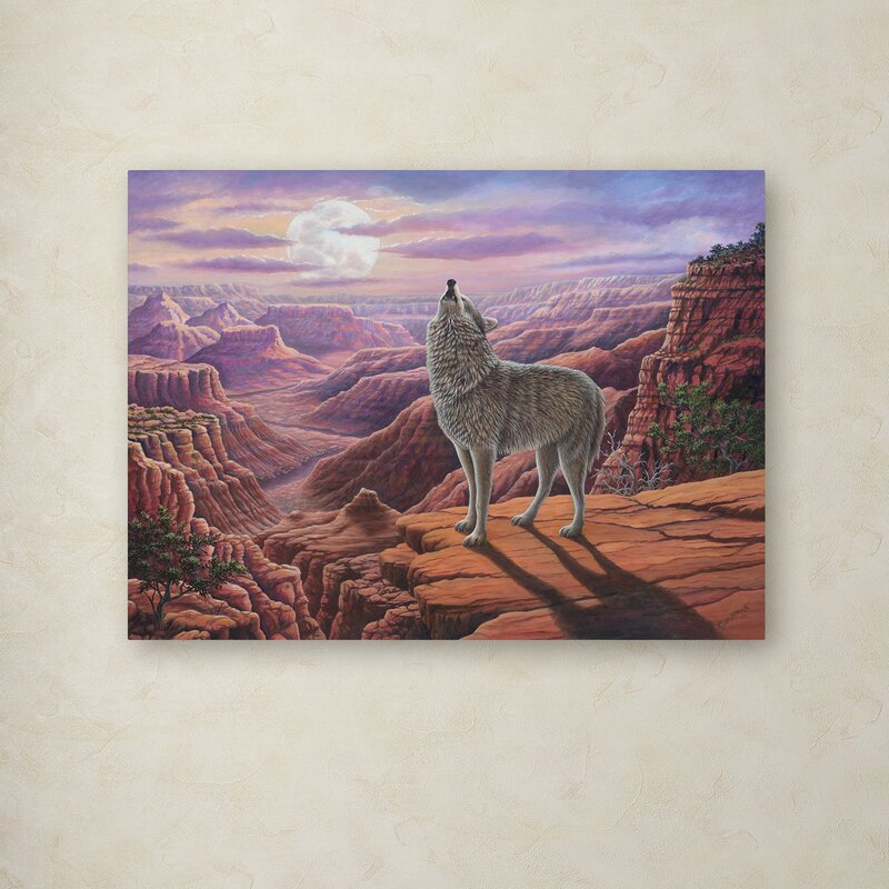 'Howling Wolf' Graphic Art Print on Wrapped Canvas
