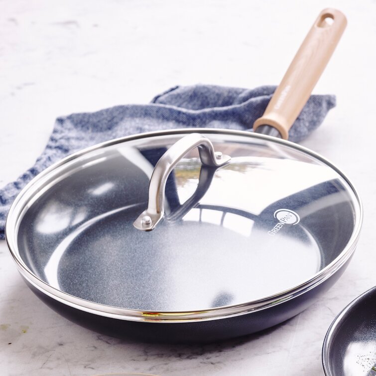 Non Stick 28 cm Black Induction & Oven Safe Cookware Toxin Free Ceramic Frying Pan GreenPan Pancake Pan