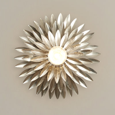 Margo 1 - Light Dimmable Antique Silver Flush Mount