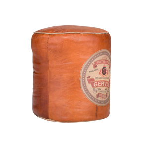 Pouf Moncton aus Leder von Massivum