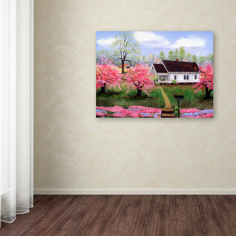 Trademark Art Mom And Dads In Spring Oil Painting Print On