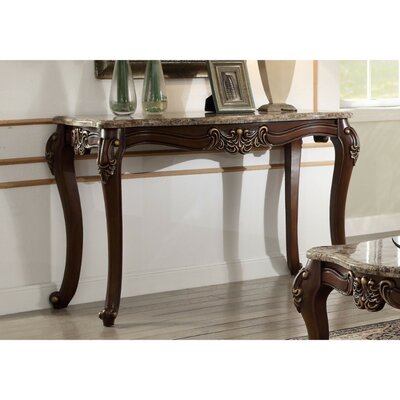 Astoria Grand Unruh Marble Top Console Table