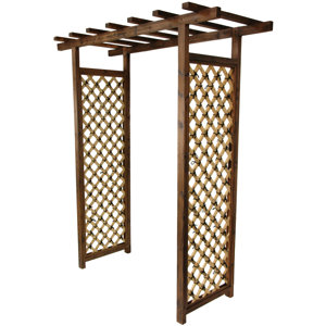 Japanese Bamboo Garden Gate Trellis Wood Arbor