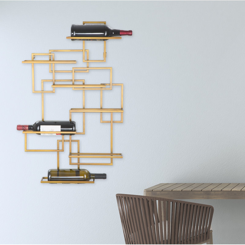 grey wall mounted wine rack